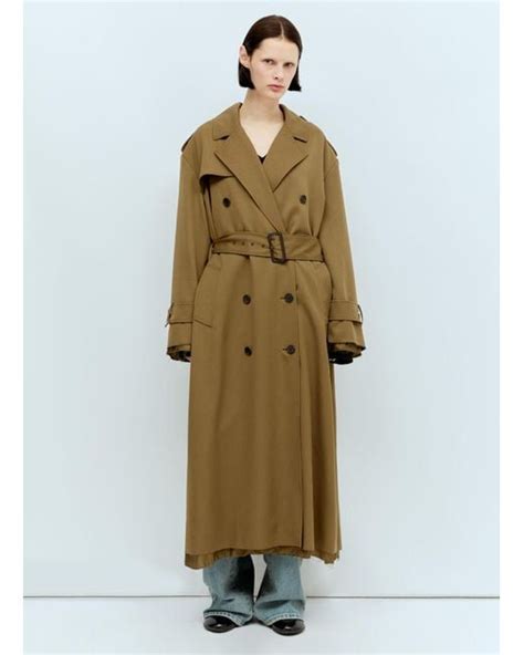 miu miu green coat|miumiu cotton trench coat.